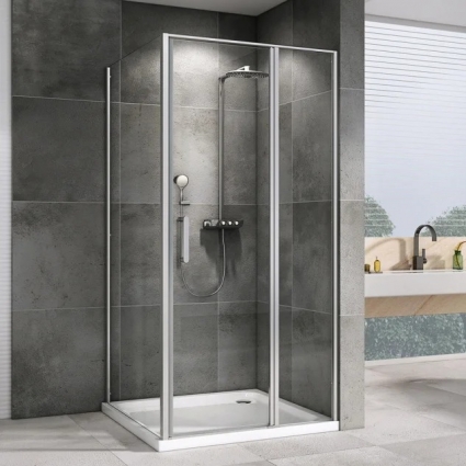 Душевой уголок Abber Sonnenstrand AG04130S-S100, 100x130, профиль хром, стекло прозрачное