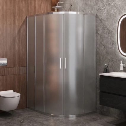 Душевой уголок Cezares Molveno RH 2 100+80 P Cr, 100х80 см, профиль хром, стекло рифленое