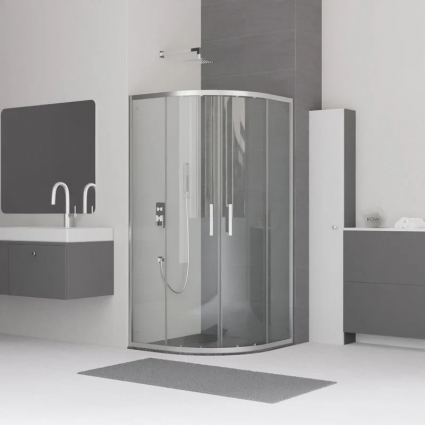 Душевой уголок RGW Classic CL-53, 80x80 профиль хром, стекло прозрачное