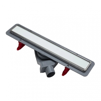 Душевой трап (лоток) Point Деметра PN50545GLW 45 см, стекло белое