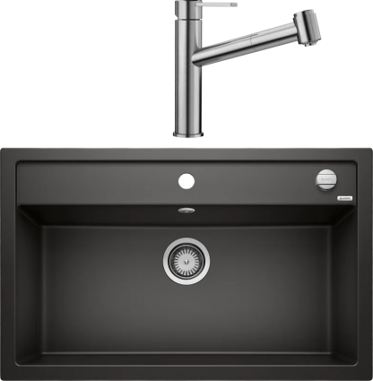 Комплект Мойка Blanco Dalago 8 черная + Смеситель Ambis-S 523119