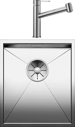 Комплект Мойка Blanco Zerox 340-U + Смеситель Ambis-S 523119