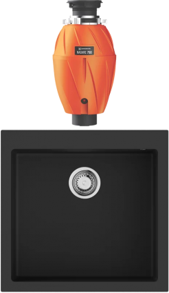 Комплект Мойка Omoikiri Bosen 57A-GB графит + Измельчитель Nagare 750