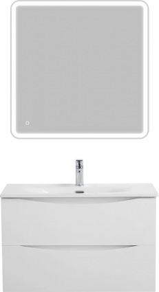 Мебель для ванной комнаты BelBagno Marino-cer-mini 80, подвесная, bianco lucido