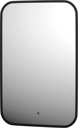 Зеркало Defesto Aura DF 2972R 40x60, с теплой подсветкой, инфракрасный выключатель, черное