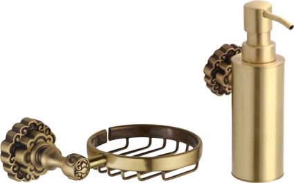 Набор Мыльница Bronze de Luxe K25202 + Дозатор K25027