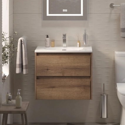 Тумба с раковиной BelBagno Kraft 39 70, rovere tabacco, раковина BB-8099-3-70