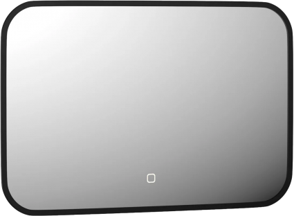 Зеркало Defesto Aura DF 2972SH 60x40, с теплой подсветкой, сенсорный выключатель, черное