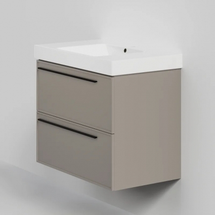 Тумба с раковиной La Fenice Elba Twin 80, подвесная, cappuccino, раковина Cubo 80