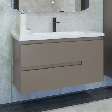 Тумба с раковиной Caprigo Forte 100 R, подвесная, айрон