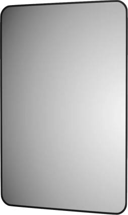 Зеркало Defesto Aura DF 2980 80x120, с теплой подсветкой, без выключателя, черное