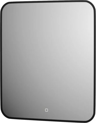 Зеркало Defesto Aura DF 2966S 60x70, с нейтральной подсветкой, сенсорный выключатель, черное