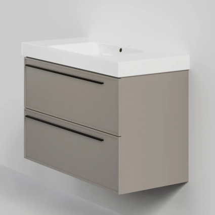 Тумба с раковиной La Fenice Elba Twin 100, подвесная, cappuccino, раковина Cubo 100