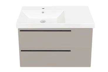 Тумба с раковиной La Fenice Elba Twin 90, подвесная, cappuccino, раковина Cubo 90 L