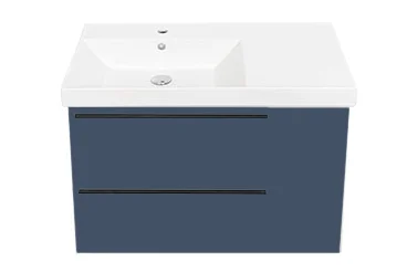 Тумба с раковиной La Fenice Elba Twin 90, подвесная, blu grigio, раковина Cubo 90 L