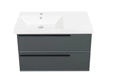 Тумба с раковиной La Fenice Elba Twin 90, подвесная, grigio, раковина Cubo 90 L