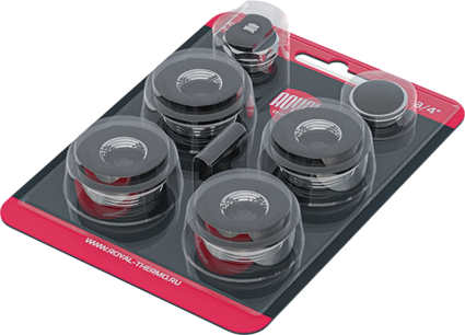 Монтажный набор Royal Thermo, 1”х 1/2", черный