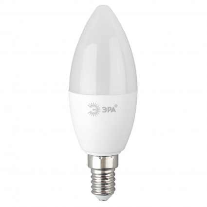 Лампа светодиодная ЭРА E14 6W 6500K матовая B35-6W-865-E14 R Б0045339