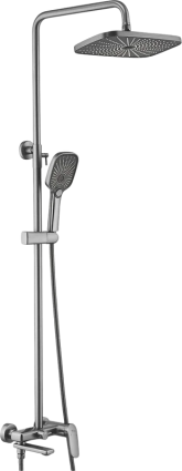 Душевая стойка Shevanik S8536T, оружейная сталь