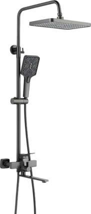 Душевая стойка Shevanik S6136T, оружейная сталь