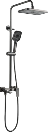 Душевая стойка Shevanik S9636T, оружейная сталь