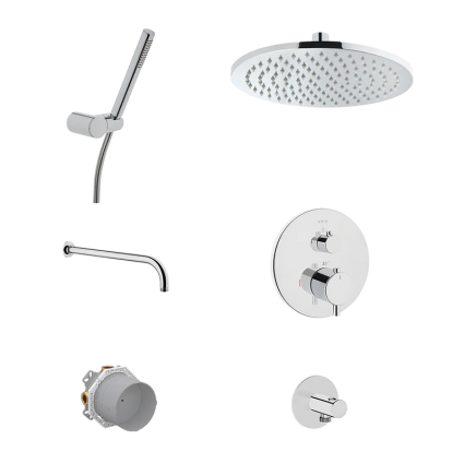 Душевой комплект VitrA Origin A49311EXP, С ВНУТРЕННЕЙ ЧАСТЬЮ, хром