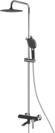 Душевая стойка Shevanik S6036H, черный, хром