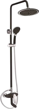 Душевая стойка Shevanik S9836H, черный, хром