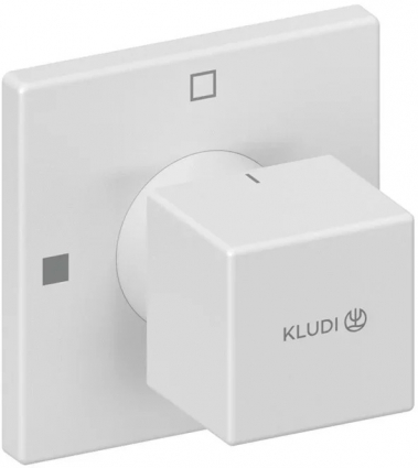 Переключатель потоков Kludi Decus 548475375, белый матовый, на два потребителя