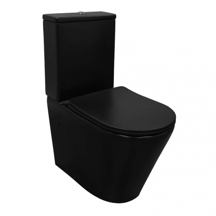 Унитаз-компакт напольный Azario Black Queen AZ-8380, матовый черный