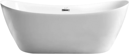 Акриловая ванна Cerutti Spa NEMI170II 170x75 см, отдельностоящая, белая, овальная, с каркасом, со сливом-переливом, с донным клапаном
