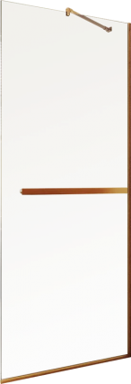 Душевая перегородка Maybahglass MGD-1418-2у, 99 см, профиль бронза, стекло прозрачное