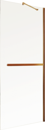Душевая перегородка Maybahglass MGD-1418-2ш, 99 см, профиль бронза, стекло прозрачное