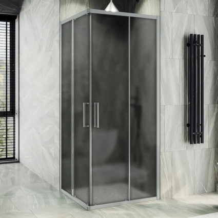 Душевой уголок Maybahglass MGY-1329-5, 90х90 см, профиль матовый хром, стекло графит матовое