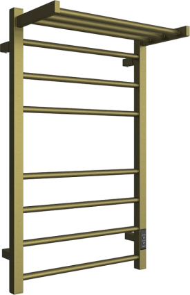 Полотенцесушитель электрический Двин Fs plaza neo, 80х50, состаренная бронза, с полкой