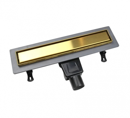 Душевой трап (лоток) RGW Drain Leo 31Gb, золото brush, 40 см