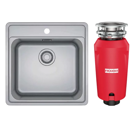 Комплект Мойка Franke Bell ВСX 610-51 TL нержавеющая сталь + Измельчитель 134.0715.094
