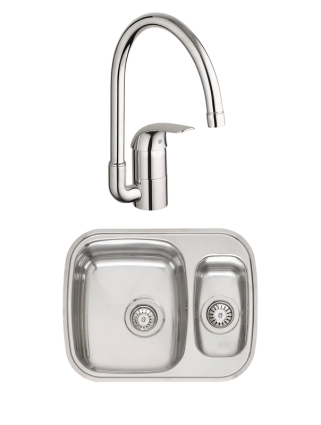 Комплект Мойка Reginox Queen R60 LUX KGOKG сталь + Смеситель Grohe Euroeco 32752000
