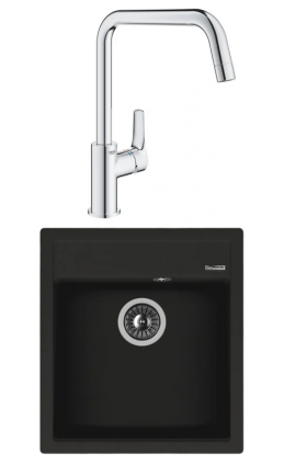 Комплект Мойка Florentina Липси 460 антрацит + Смеситель Grohe Eurosmart 30567000