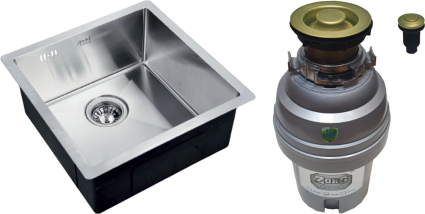 Комплект Мойка Zorg Light ZL R 440440 + Измельчитель ZR-75 D BRONZE