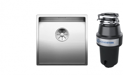 Комплект Мойка Blanco Claron 400-U + Измельчитель KUCHENSTERN Muhle 350MU35