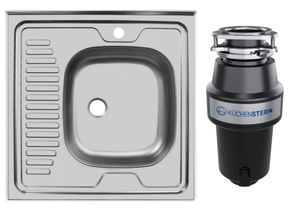 Комплект Мойка Ukinox Eco ECO 600.600 R + Измельчитель KUCHENSTERN Muhle 351MU35