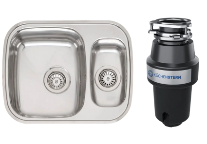 Комплект Мойка Reginox Queen R60 LUX KGOKG сталь + Измельчитель KUCHENSTERN Muhle 350MU35