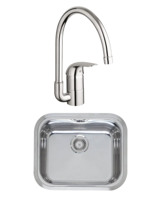 Комплект Мойка Reginox Chicago LUX OKG сталь + Смеситель Grohe Euroeco 32752000