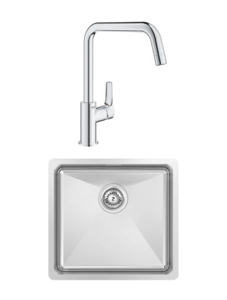 Комплект Мойка Kantera Zeffiro ZFR120-F diamond + Смеситель Grohe Eurosmart 30567000