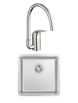 Комплект Мойка Kantera Lucia LUR120 diamond + Смеситель Grohe Euroeco 32752000