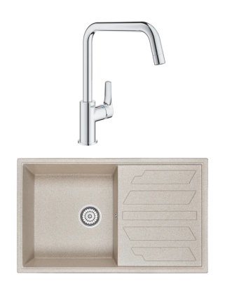 Комплект Мойка Granula 8601, пирит + Смеситель Grohe Eurosmart 30567000