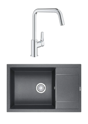 Комплект Мойка Granula 7805, графит + Смеситель Grohe Eurosmart 30567000