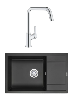 Комплект Мойка Granula 7805, турмалин + Смеситель Grohe Eurosmart 30567000