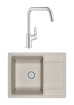 Комплект Мойка Granula 6503, пирит + Смеситель Grohe Eurosmart 30567000